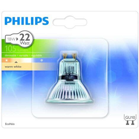 Philips Lampadina Ecohalo T Wist W Gu V D Bc