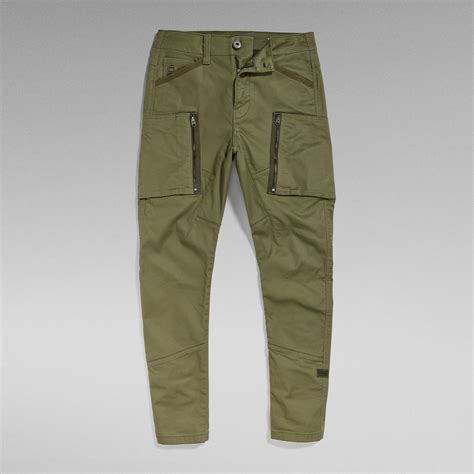 Zip Pocket 3D Skinny Cargo Pants Green G Star RAW