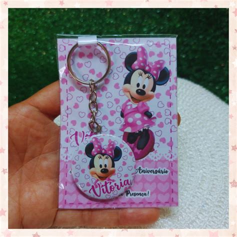 Chaveiro Personalizado Minnie Rosa Elo Produtos Especiais