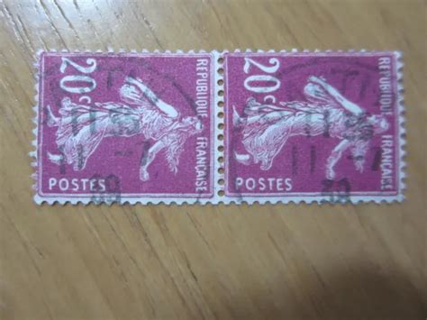 BEAUX TIMBRES DE France N 190 En Paire Type Semeuse Obliteration