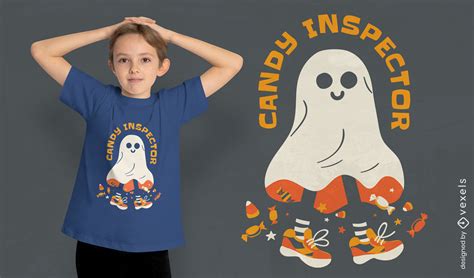 Baixar Vetor De Design De Camiseta De Fantasma De Doces De Desenho Animado