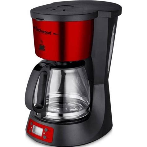 CAFETIÈRE TECHWOOD TCA 1295 1000W ROUGE click and shop