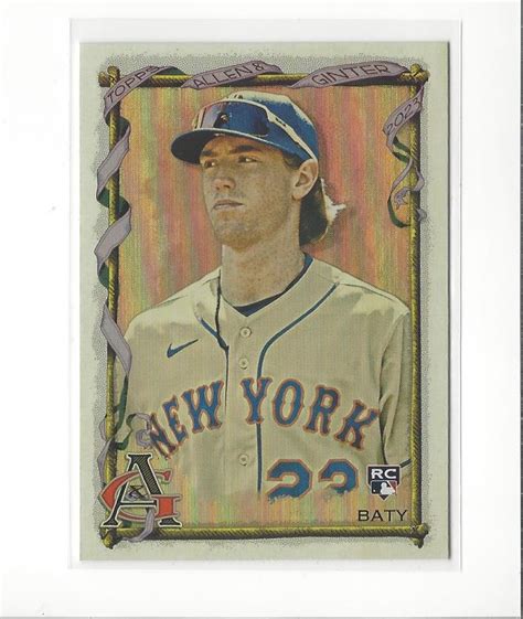 2023 Topps Allen And Ginter Silver Portrait 80 Brett Baty NM MT