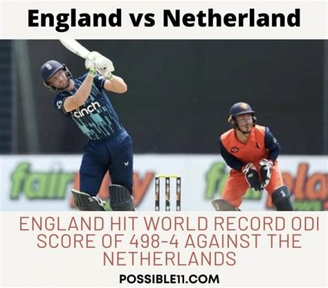 Eng Vs Ned England Smash World Record For Highest Odi Score Of