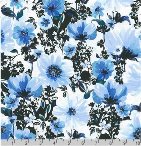 Robert Kaufman Wishwell Wild Blue Delft Fabric By Vanessa Lillrose And