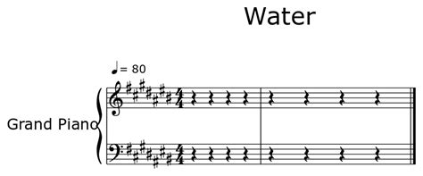 water sheet   piano