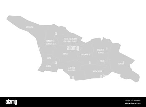 Georgia Political Map Of Administrative Divisions Stock Vector Image