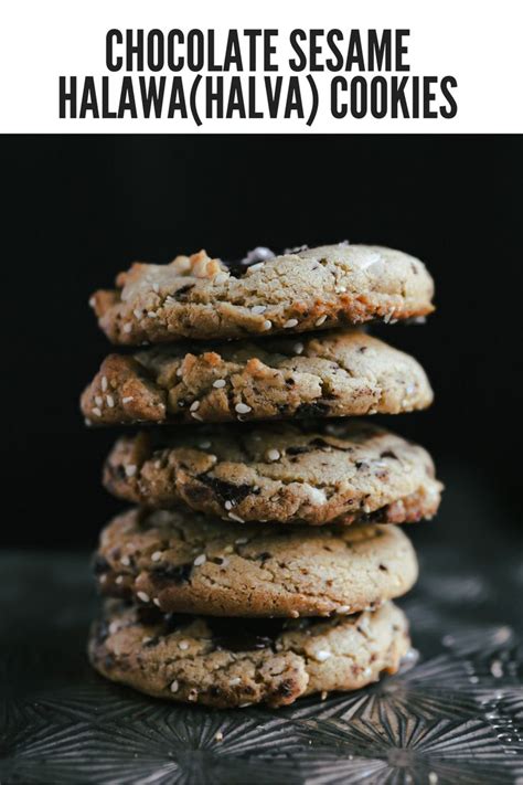 Chocolate Sesame Halawahalva Cookies Recipe Halva Delicious