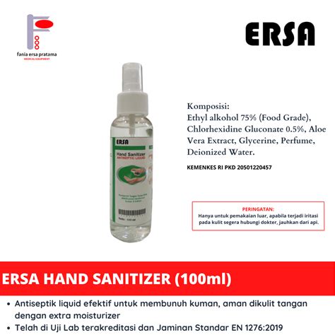 Hand Sanitizer Liquid 100 Ml Faniaersa