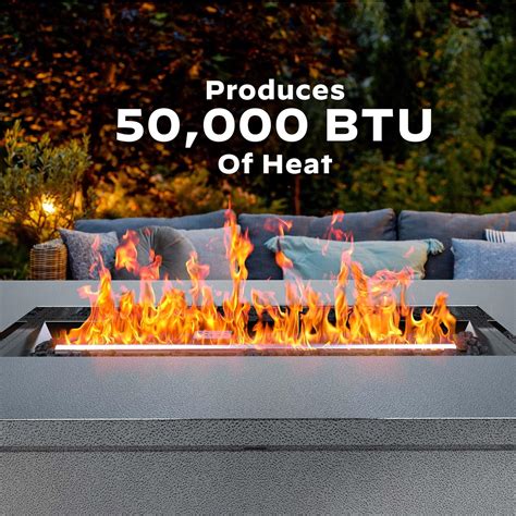 Ciays Btu Propane Fire Pits For Outside With Steel Lid And Lava