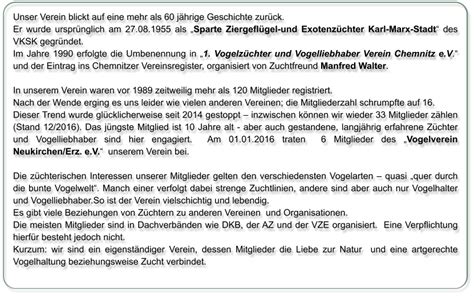 1 Vogelzüchter und Vogelliebhaber Verein Chemnitz e V