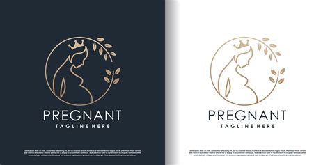 Pregnant Logo Design With Modern Unique Style Premium Vector