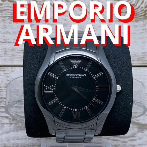 Emporio Armani 動作品 エンポリオアルマー二セラミカ 腕時計 ブラックセラミック 定価5万円の通販 By Pandas Shop｜エンポリオアルマーニならラクマ