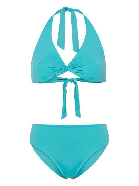 Fisico Twisted Triangle Bikini Blue Editorialist