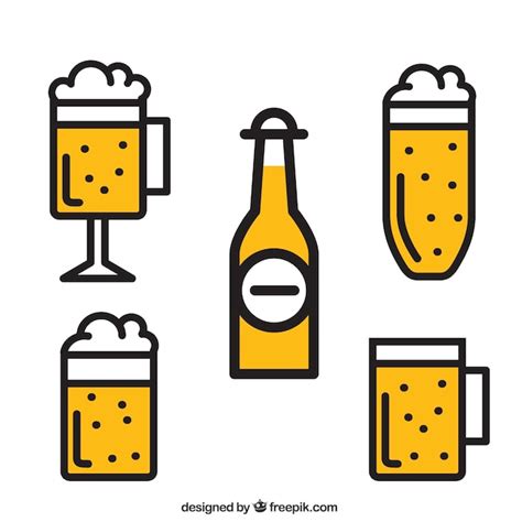 Iconos De Cerveza Vector Gratis