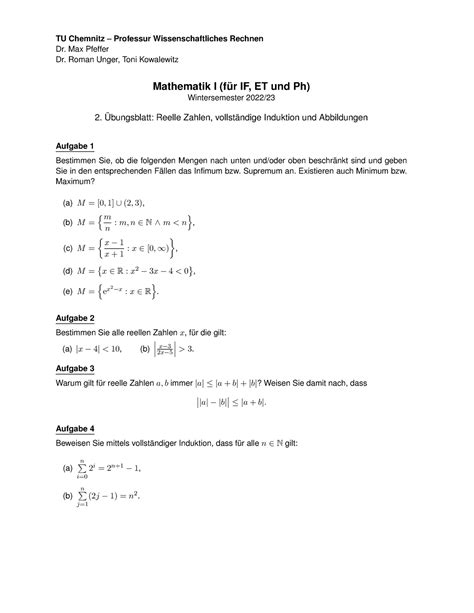 Ws2022 Blatt 02 Ws2022 Blatt 02 TU Chemnitz Professur