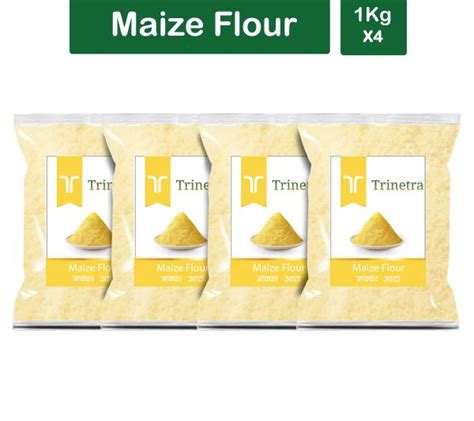 Trinetra Best Quality Makka Atta 1Kg Each Pack Of 4 Maize Flour 4000