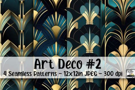 Art Deco Digital Papers 2 Graphic By Oldmarketdesigns Creative Fabrica