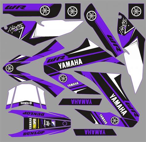 Kit Gr Fico Yamaha Wr F Brica Roxo Kitdeco Moto Fr