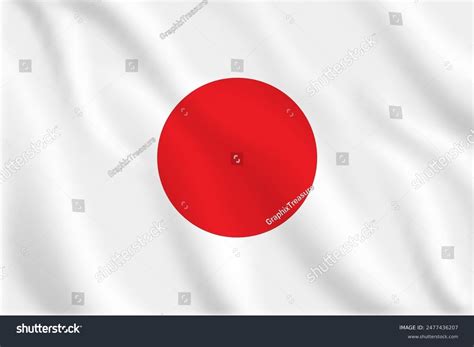 D Illustration Waving Flag Japan Vector Stock Vector Royalty Free