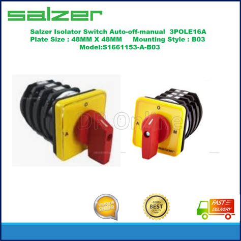 SALZER CHANGEOVER SELECTOR SWITCH A O M 16A 3P S1661153 A B03