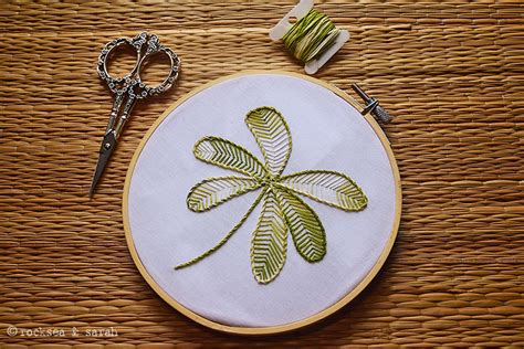 How To Stitch Leaves Using The Closed Fly Stitch Sarah S Hand