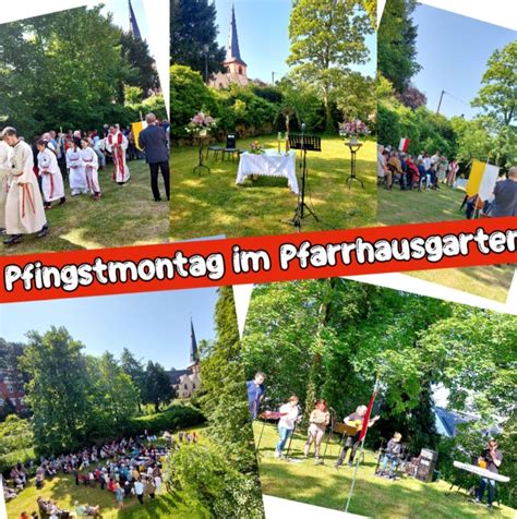 Start Der Sommerkirche Im Pfarrhausgarten An Pfingstmontag Pfarrei