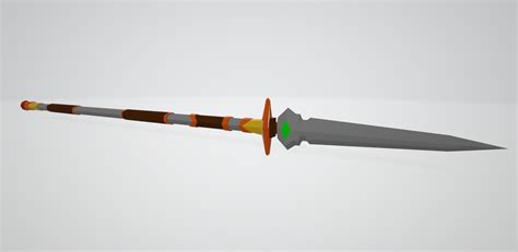 3D Model Spear VR AR Low Poly CGTrader