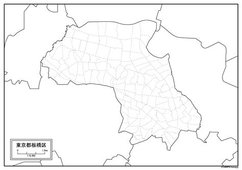 東京都板橋区の白地図を無料ダウンロード 白地図専門店