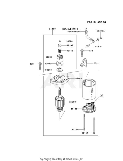 Kawasaki FS481V AS25 4 Stroke Engine FS481V Parts Diagram For STARTER