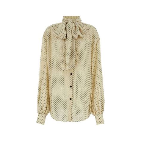 Balmain Sweaters Balmain Women Pussy Bow Printed Silk Shirt Poshmark