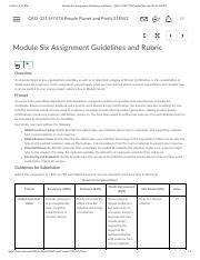 Module Six Assignment Guidelines And Rubric QSO 321 H7478 People