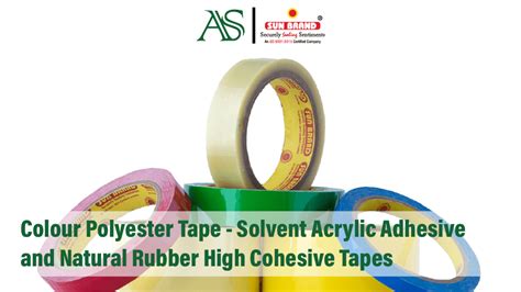 Colour Polyester Tape Solvent Acrylic Adhesive And Natural Rubber