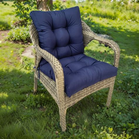 TOPCHANCES Tufted Outdoor/Indoor Seat/Back Chair Cushion, Waterproof ...