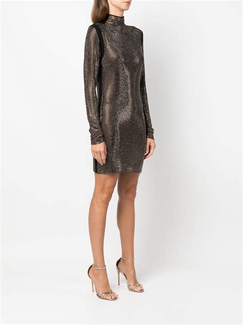 Patrizia Pepe Rhinestone Mini Dress Farfetch