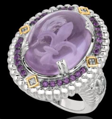 Purple Fleur de Lis ring | Amethyst rock, Fashion rings, Bold rings