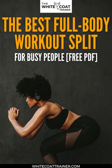 The Best Full Body Workout Split For Busy People Free Pdf The White Coat Trainer In 2021