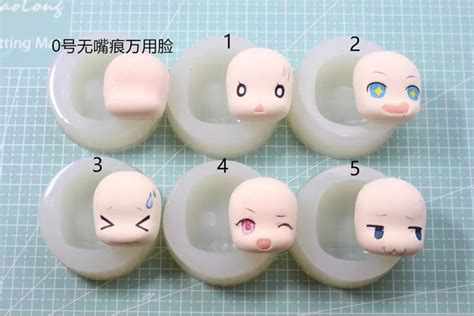 Doll Chibi Figure Statue Plum Face D Clear Silicone Mold Etsy