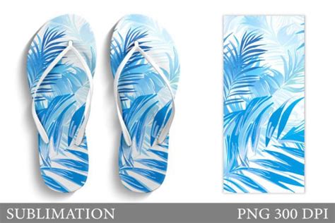 Tropicasl Leaves Flip Flop Sublimation Graphic By Shishkovaiv · Creative Fabrica