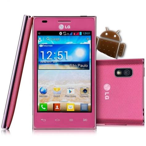 Celular Desbloqueado Lg Optimus L5 Rosa Dual Chip MaxterCell