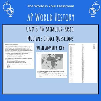 Ap World History Unit Multiple Choice Stimulus Based Questions