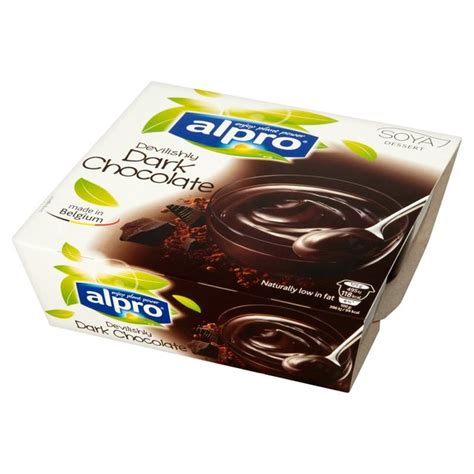 Alpro Dark Chocolate Soya Dessert 4 X 125g Alpro