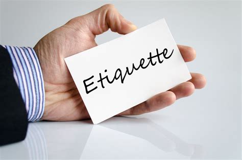 A Modern Definition of Etiquette