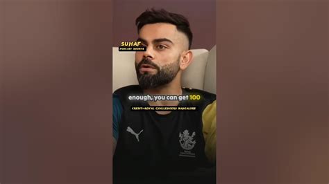 ☺ Be Confident Virat Kohlis Interview In Rcb Podcast Shorts