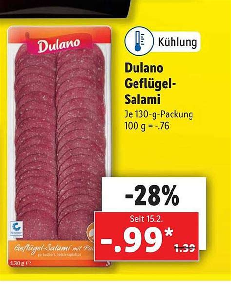 Dulano Geflügel salami Angebot bei Lidl 1Prospekte de