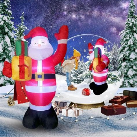 5 Ft Christmas Inflatable Santa Claus With Bright Lights Christmas