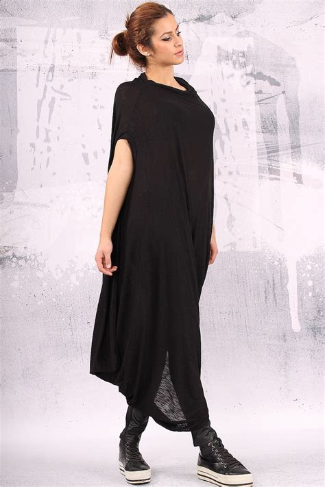 Black Extravagant Asymmetrical Tunic Dress Plus Size Tunic Etsy