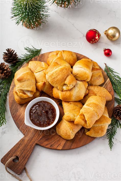 Christmas appetizers, fig jam filled crescent rolls 15944845 Stock ...