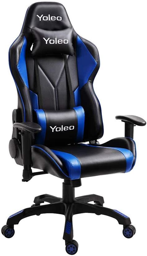 Yoleo Chaise Ergonomique De Bureau Jeu R Glable Avec Coussin Lombaire