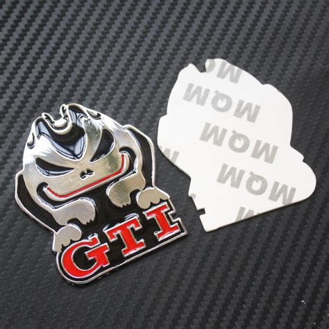 Buy 3d Metal Badge Gti Evil Rabbit Decal Emblem Decor Sticker Fender